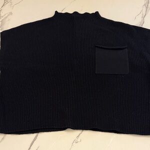 Black Ribbed Women's Sweater